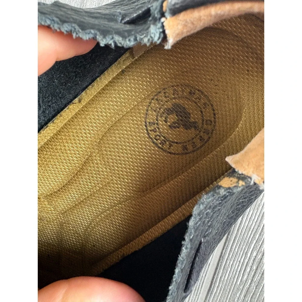 Camel Logo Mens Black Leather Lace Up Shoes Rubber Sole Size 47 ARMM1211